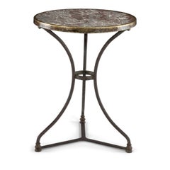 Red Marble Top French Bistro Table