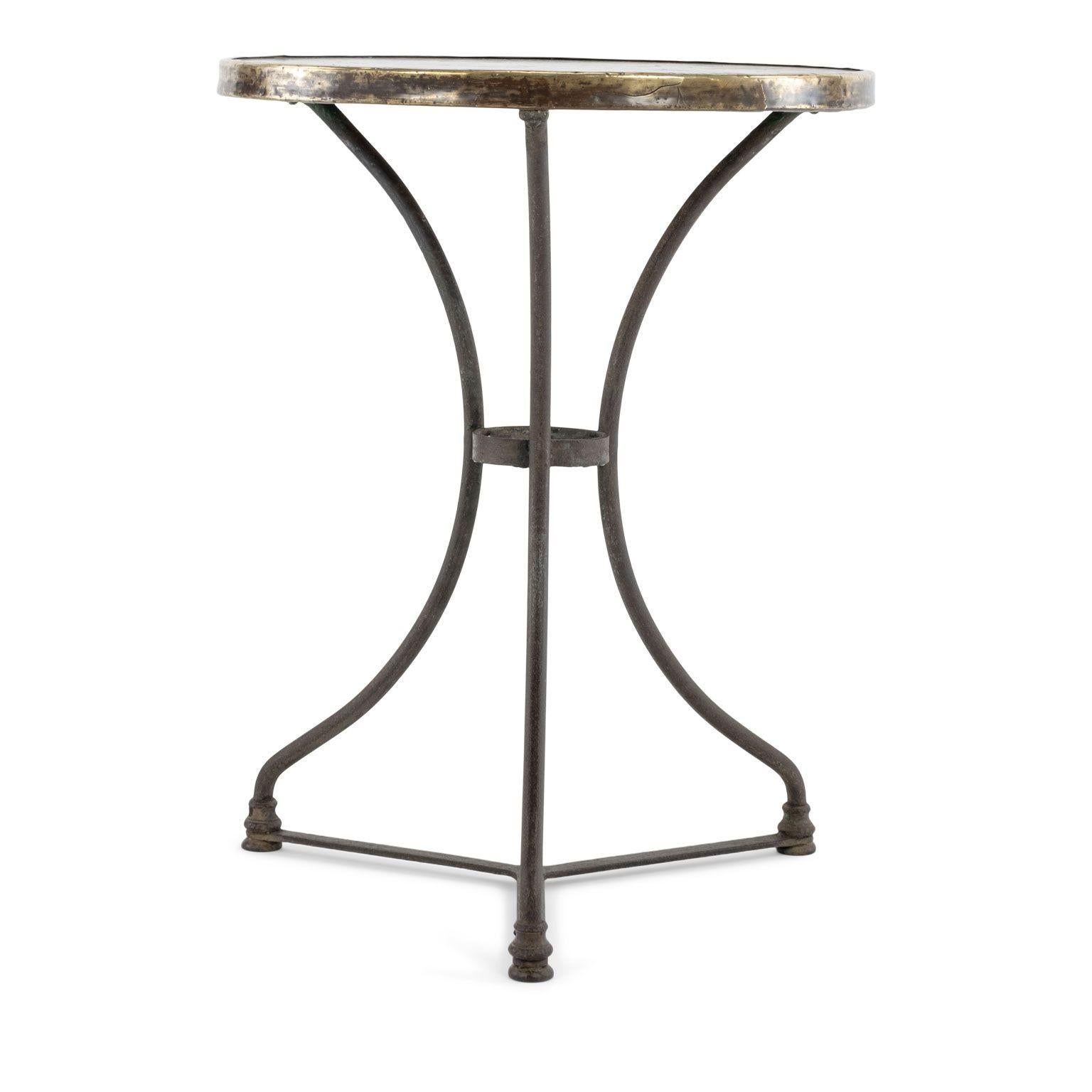 French Provincial Red Marble Top French Bistro Table