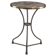 Antique Red Marble Top French Bistro Table