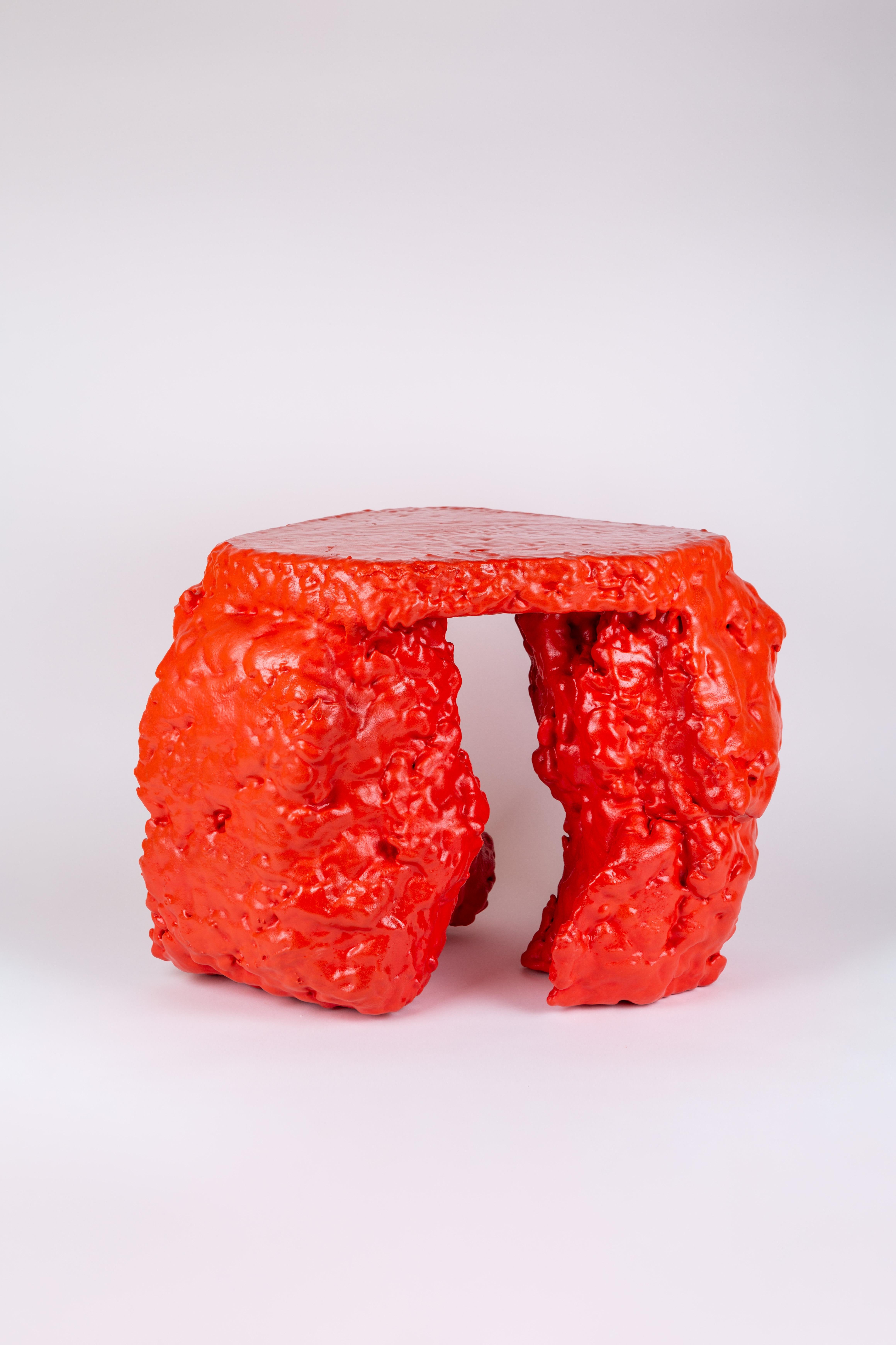 Contemporary Red Mass Table by Sara Regal For Sale