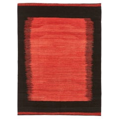 alfombra abc Alfombra plana de lana roja Maza Antique - 5'9" x 7'8
