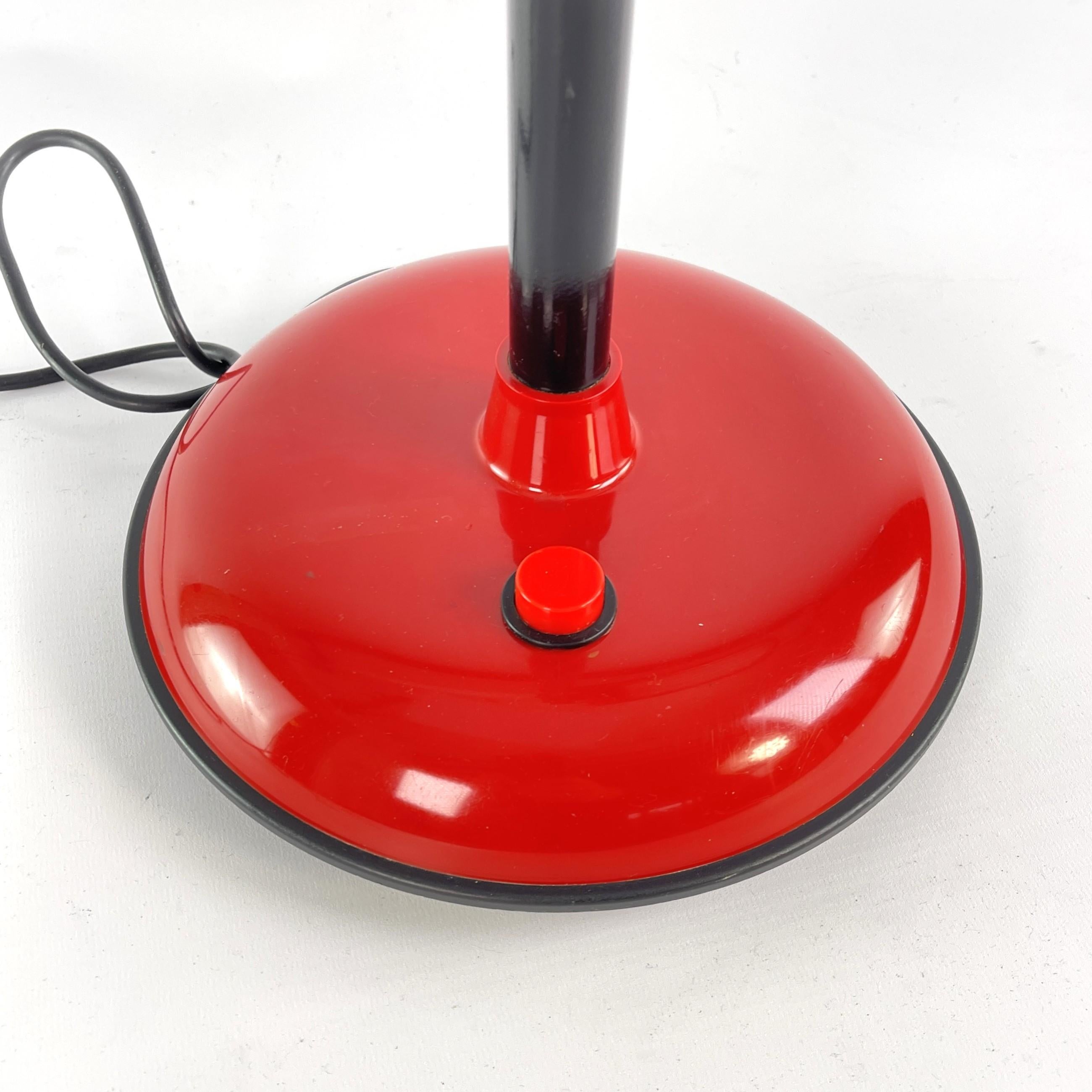 Late 20th Century red MAZDA  desk lamp , 1980s For Sale