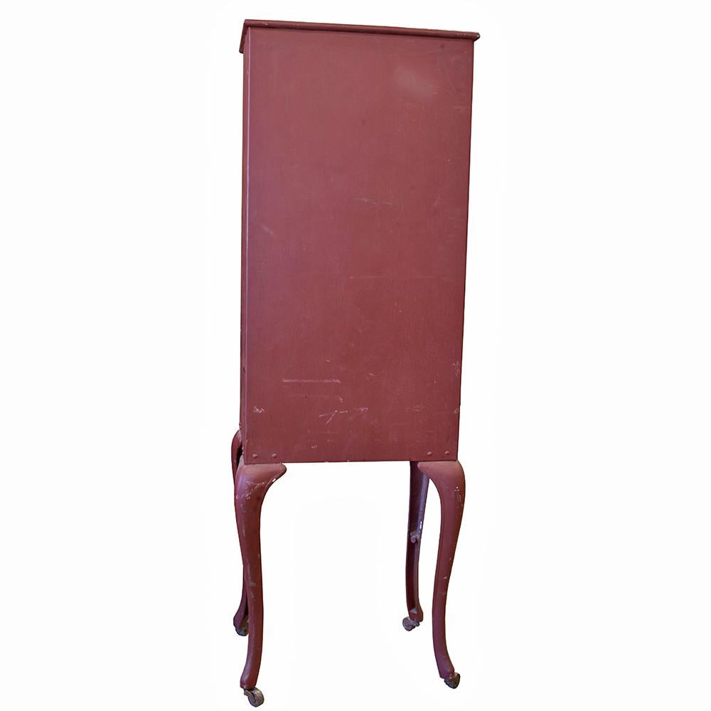 Red Medicine Cabinet In Good Condition For Sale In Aurora, OR