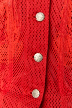 Red mesh corset with laces on the back JEAN-PAUL GAULTIER JEANS