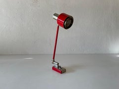 Red Metal Adjustable Shade Single Wall Lamp by Stilnovo, 1960s, Italy