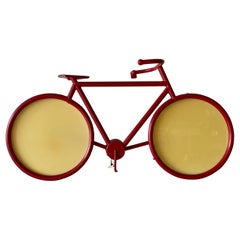 Vintage Red Metal Bicycle Table Lamp or Wall Lamp by Zicoli, 1970s, Italy
