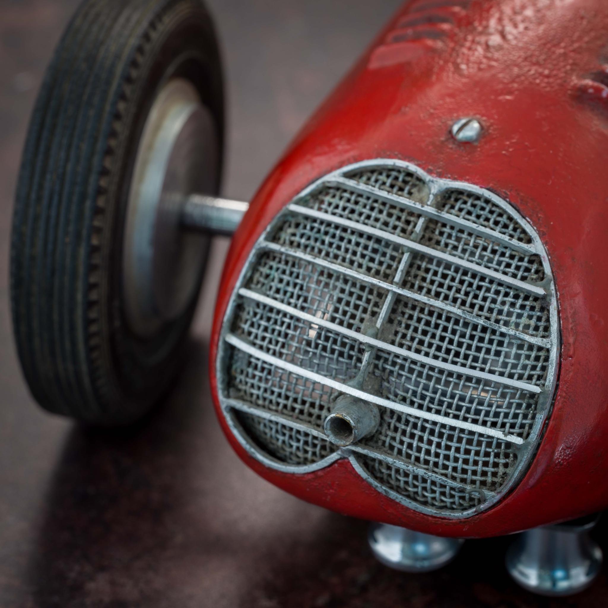 Red Metal Body Track Rail Race Car, Circa 1952 For Sale 2