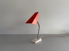 Red Metal Head Single Table Lamp, 1960s, Germany