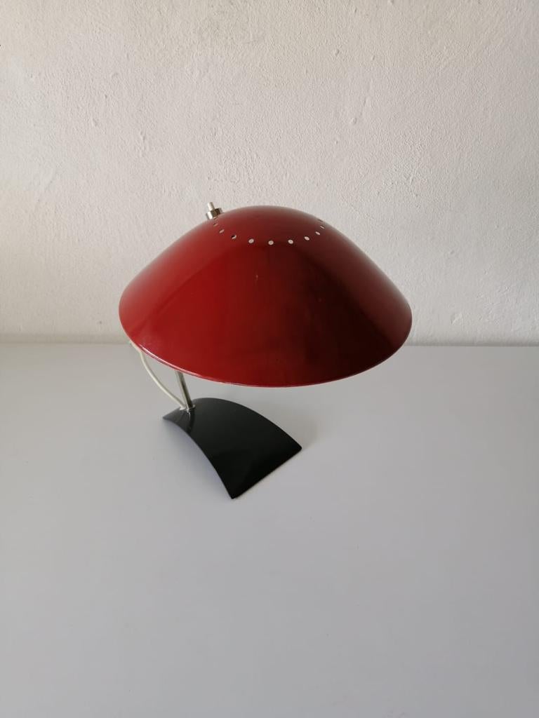 Mid-Century Modern Lampe de bureau en métal Modèle 6840 de Christian Dell pour Kaiser Leuchten, années 1960 en vente