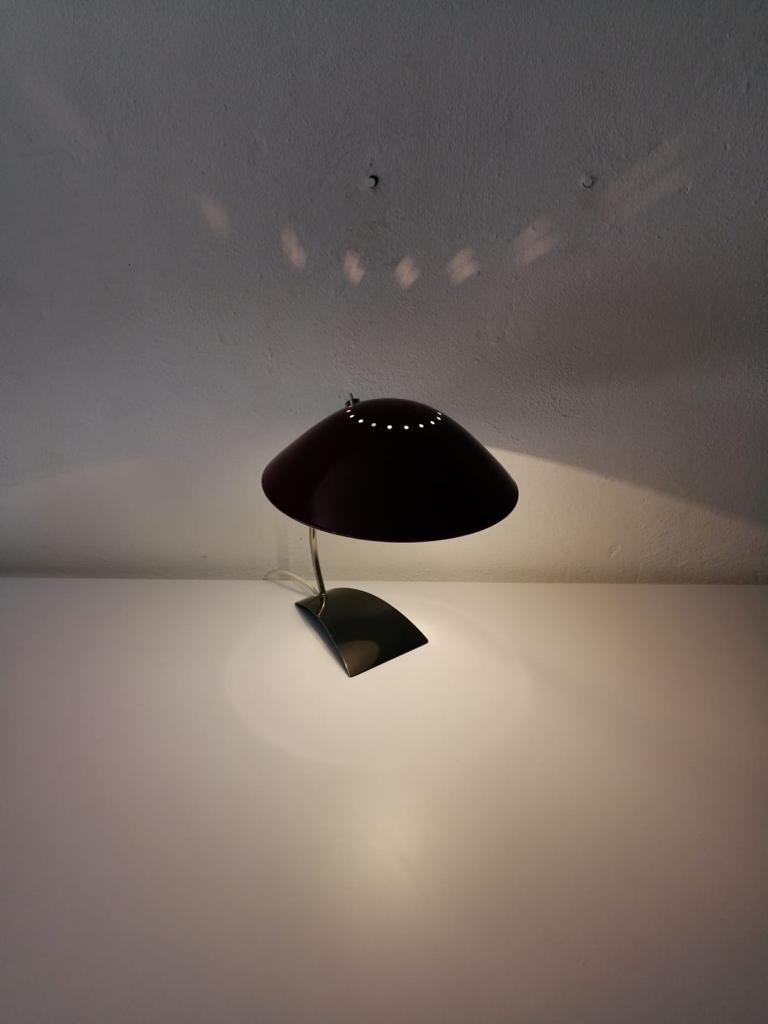 Allemand Lampe de bureau en métal Modèle 6840 de Christian Dell pour Kaiser Leuchten, années 1960 en vente