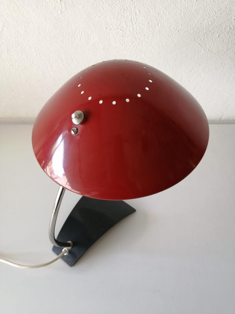Metal Table Lamp Model 6840 by Christian Dell for Kaiser Leuchten, 1960s In Good Condition For Sale In Hagenbach, DE