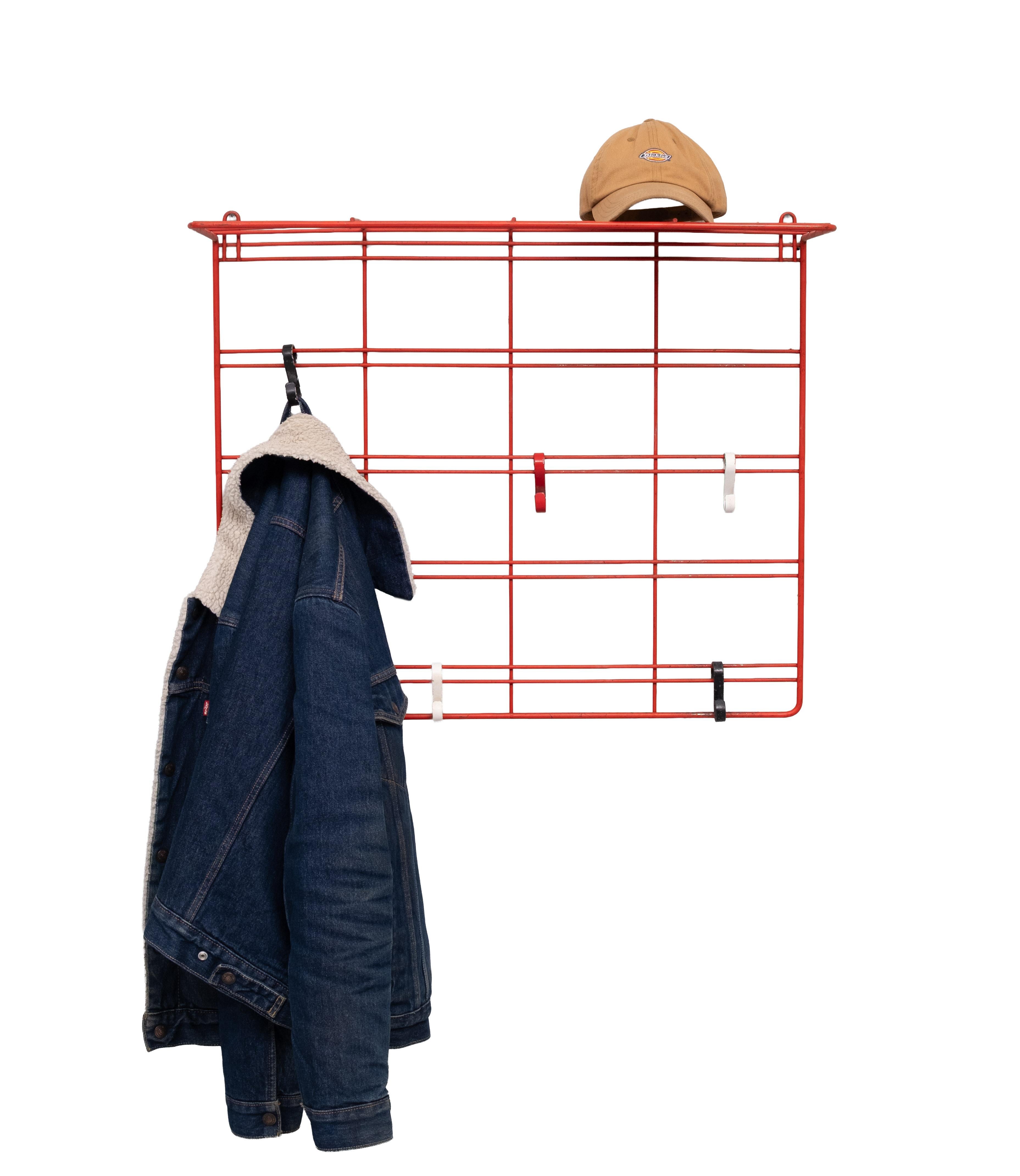 Roter Metalldraht-Garderobenständer 1960er Jahre Holland (Mitte des 20. Jahrhunderts) im Angebot
