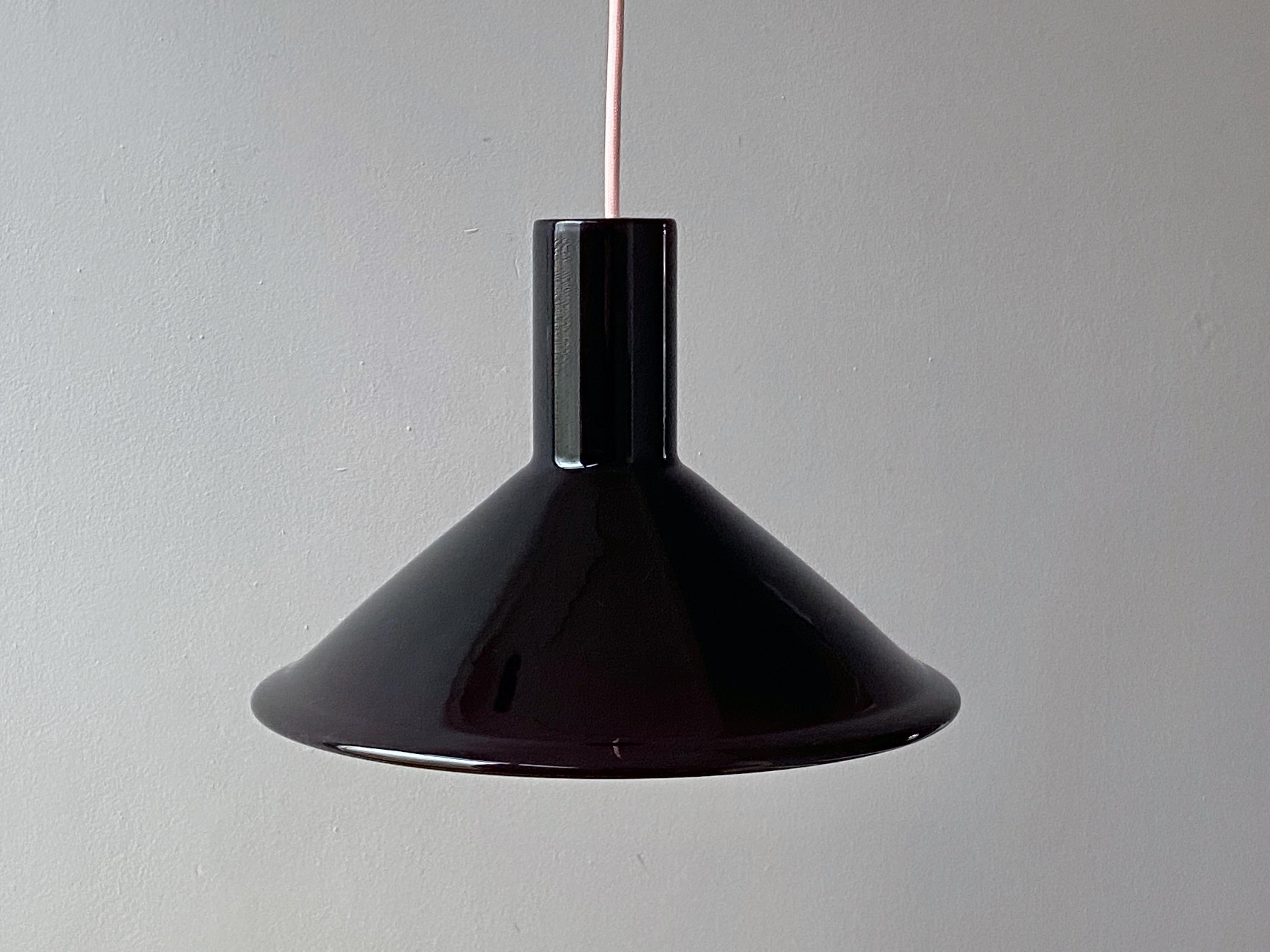 Late 20th Century Red Michael Bang P&T Pendant Lamp by Holmegaard, Denmark, 1970s For Sale