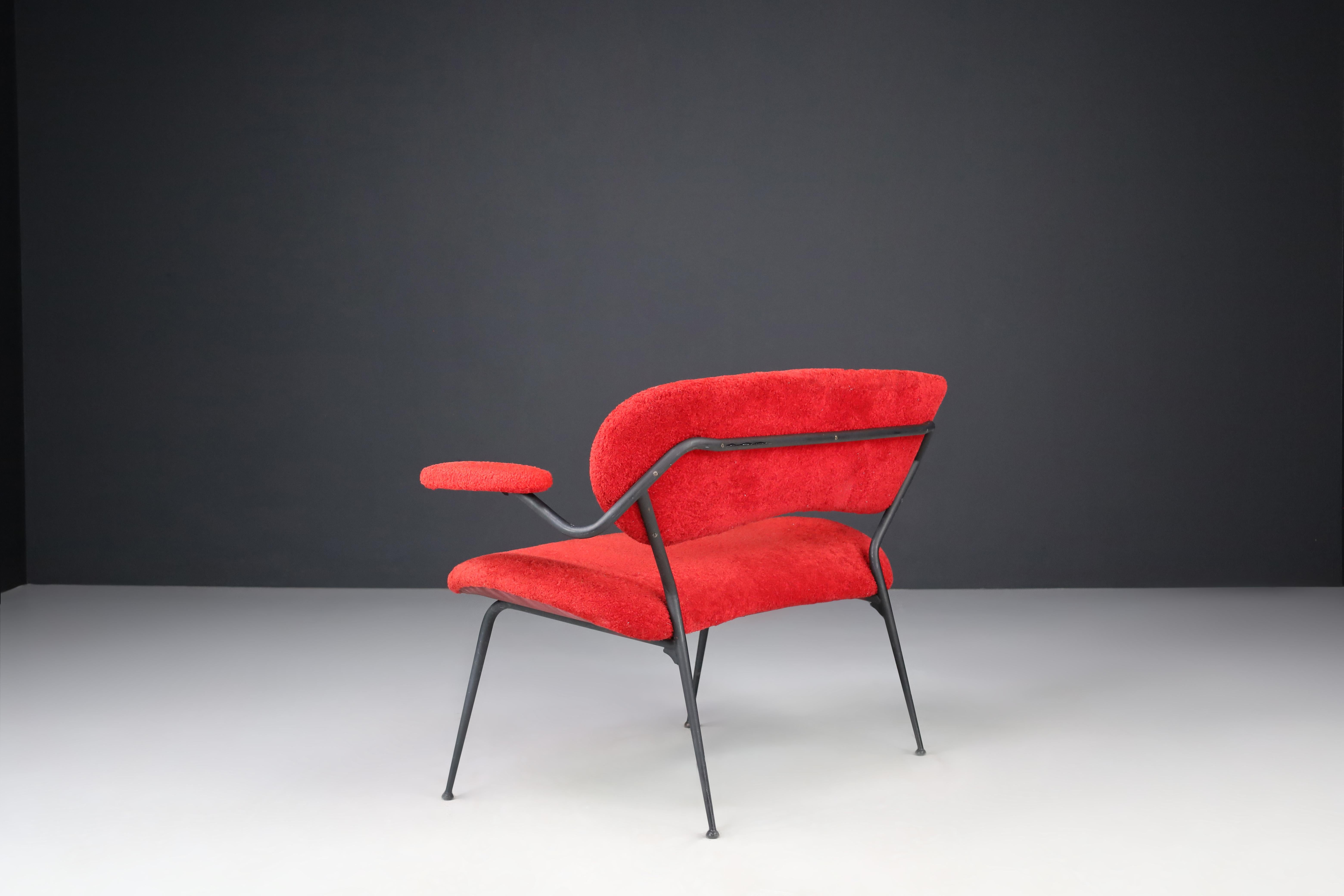 Rotes Mid-Century Modern-Sofa/Bank von Gastone Rinaldi, Italien, 1960er Jahre im Angebot 2