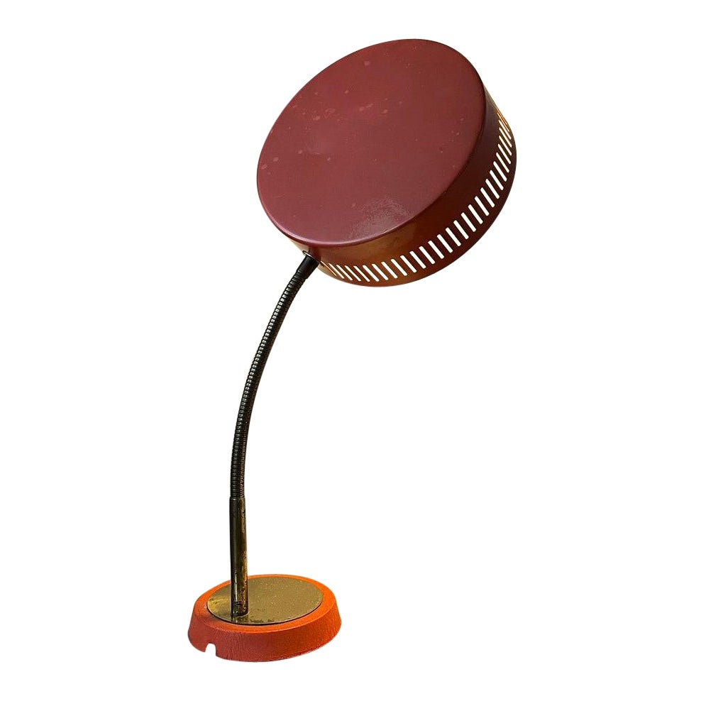 Rote Mid-Century Space Age UFO-Tischlampe, 1970er Jahre