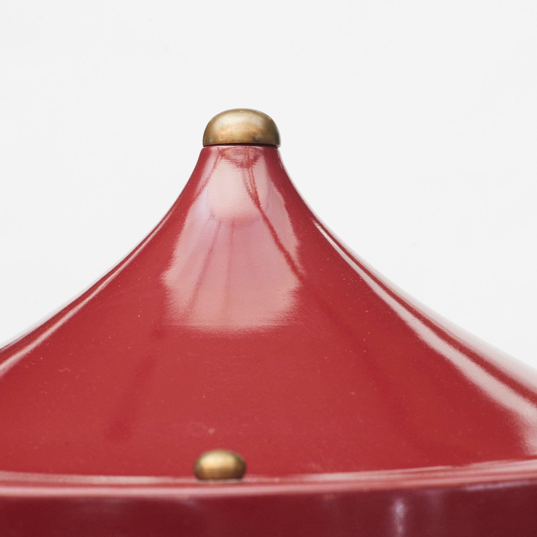 Mid-Century Modern Lampe de table rouge 