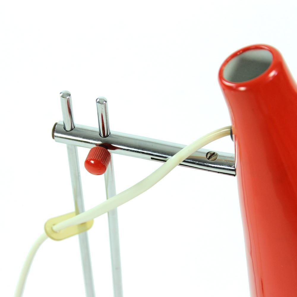 Mid-20th Century Red Midcentury Table Lamp By Josef Hurka For Lidokov, Czechoslovakia 1960s For Sale