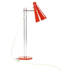 Lampada da tavolo rossa del Medioevo di Josef Hurka per Lidokov, Cecoslovacchia, anni '60