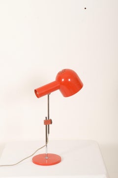 Red Midcentury Table Lamp by Josef Hurka for Napako