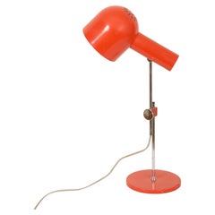 Vintage Red Midcentury Table Lamp by Josef Hurka for Napako