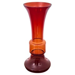 Red Midcentury Vase, Poland, 1960s