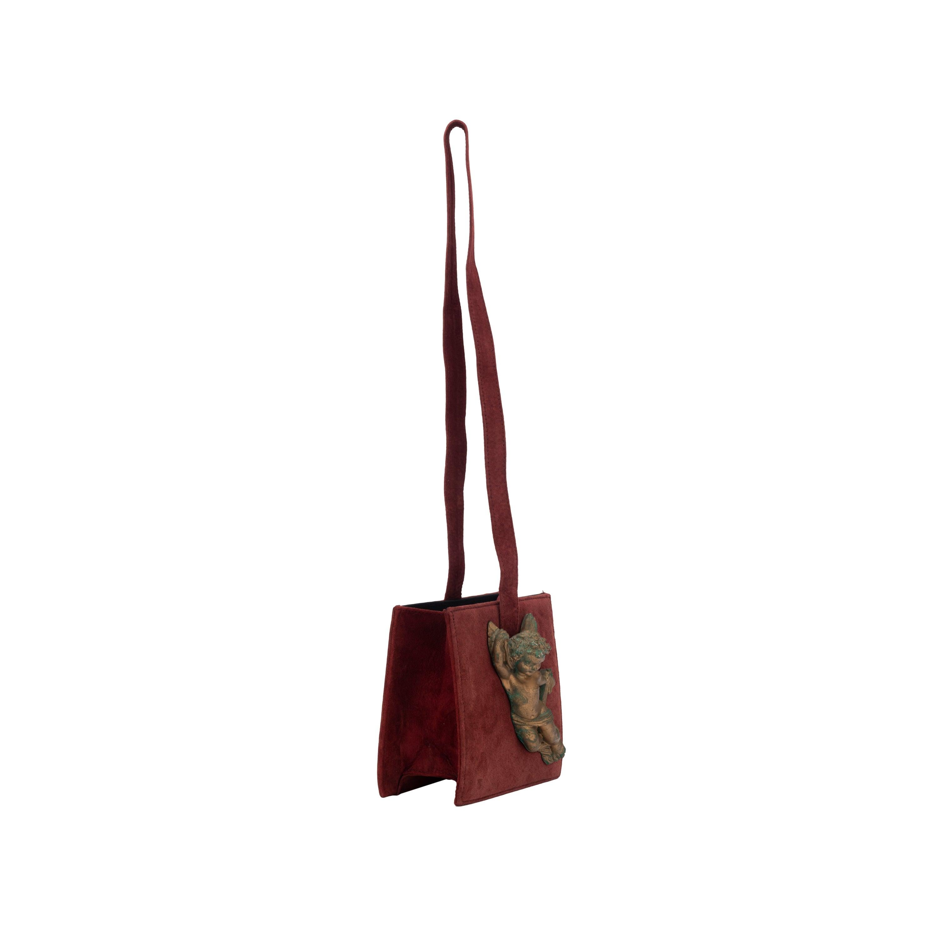 Marrone Mini borsa rossa - anni '00 in vendita