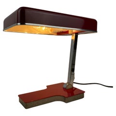One of two Red Mini Foldable Desk Light by Fase Madrid 1969