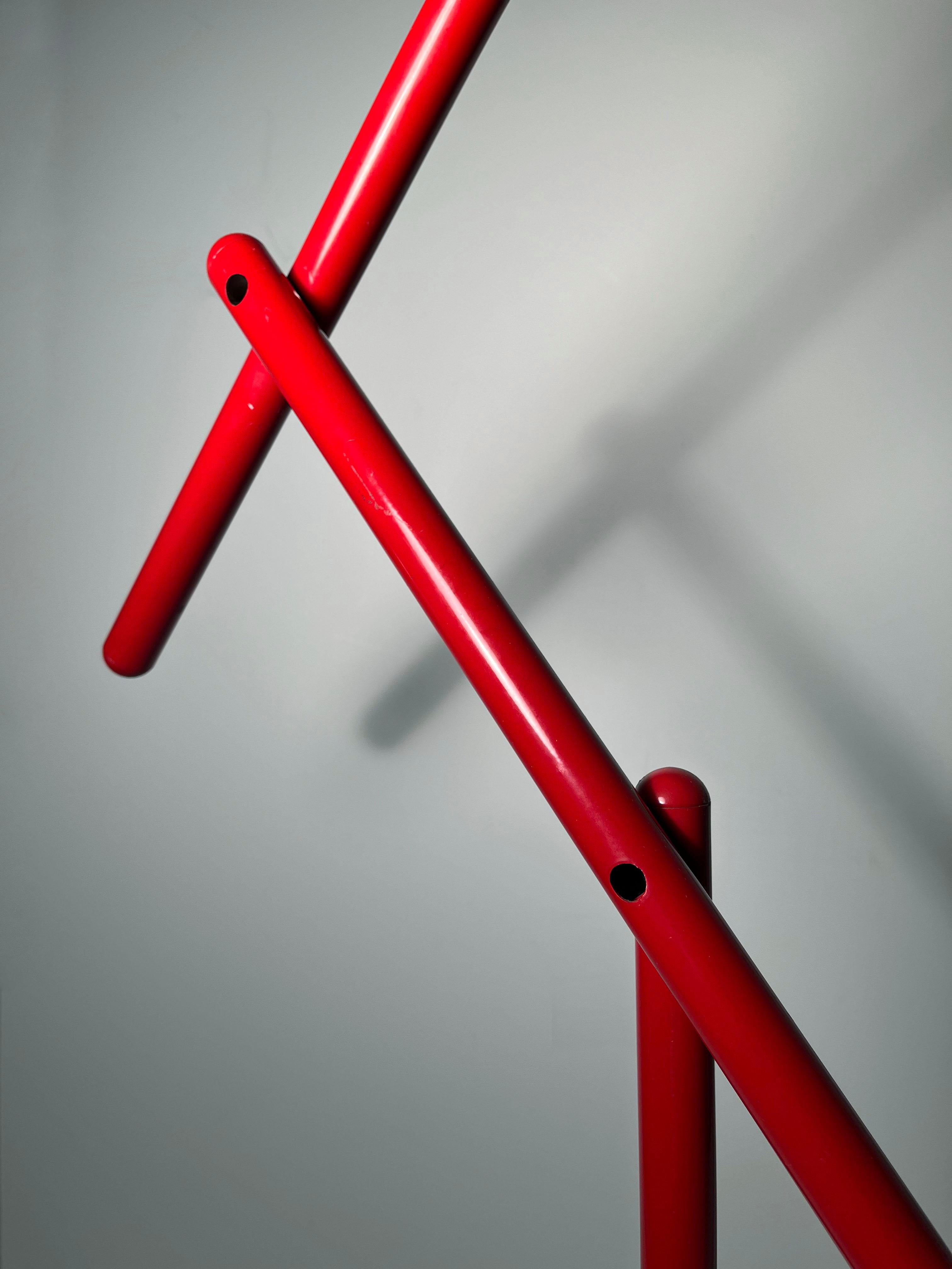 Italian Red Mira Table Lamp by Mario Arnaboldi for Programmaluce Italy For Sale
