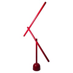 Red Mira Table Lamp by Mario Arnaboldi for Programmaluce Italy