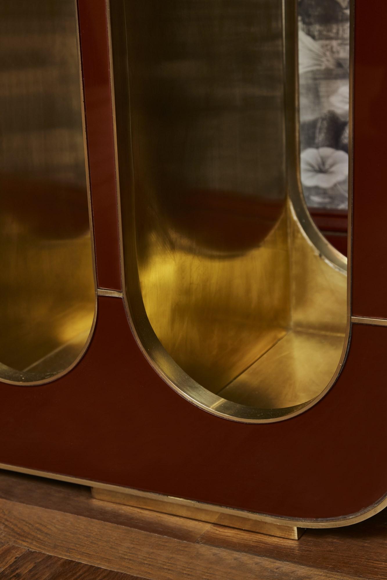 Rote Spiegelkonsole zu Kostbarem Preis im Zustand „Gut“ im Angebot in Saint-Ouen (PARIS), FR