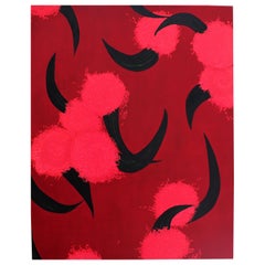 Red Mist Descending, Contemporary Abstract Painting