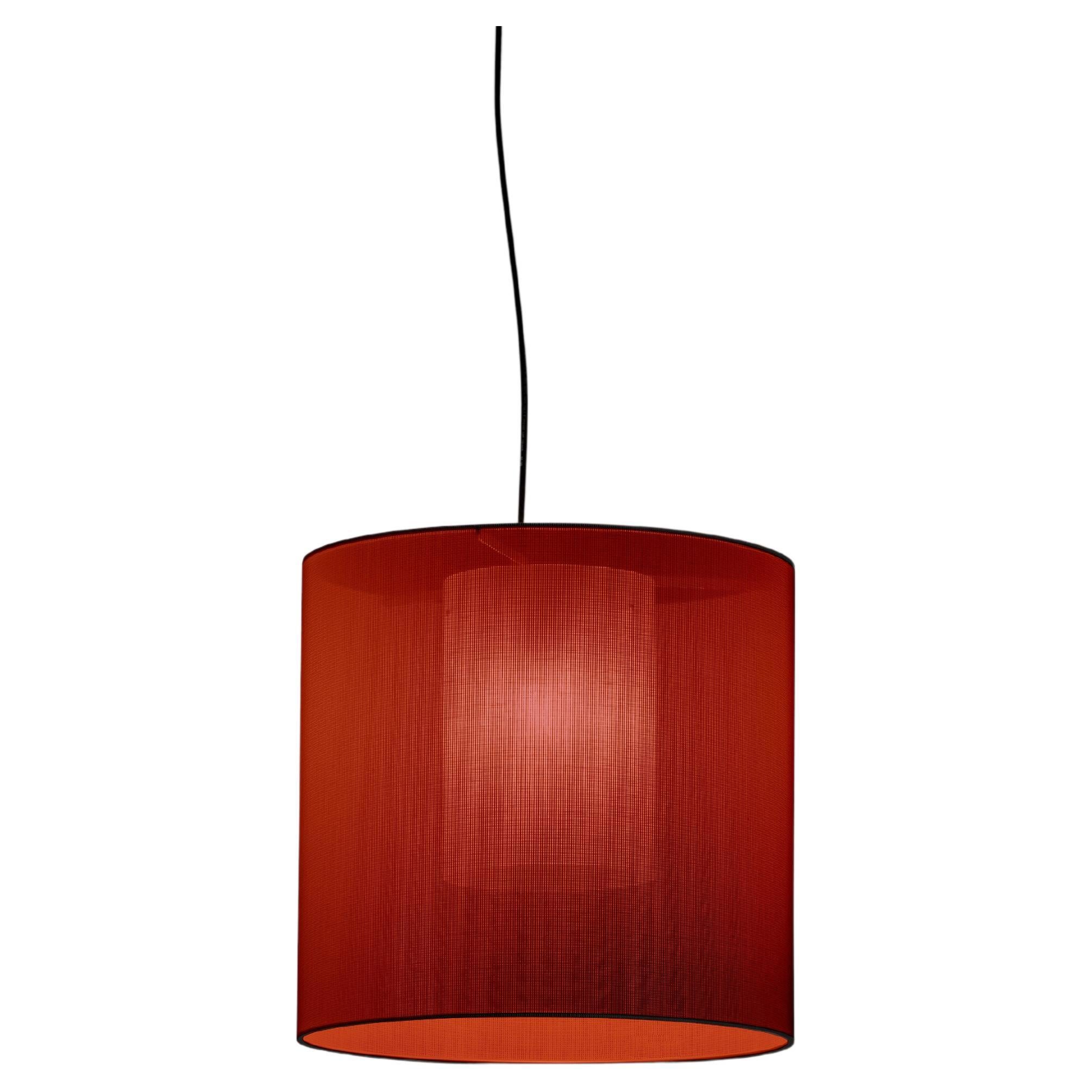 Red Moaré M Pendant Lamp by Antoni Arola For Sale