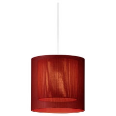 Lampe pendante Moaré MS rouge d'Antoni Arola