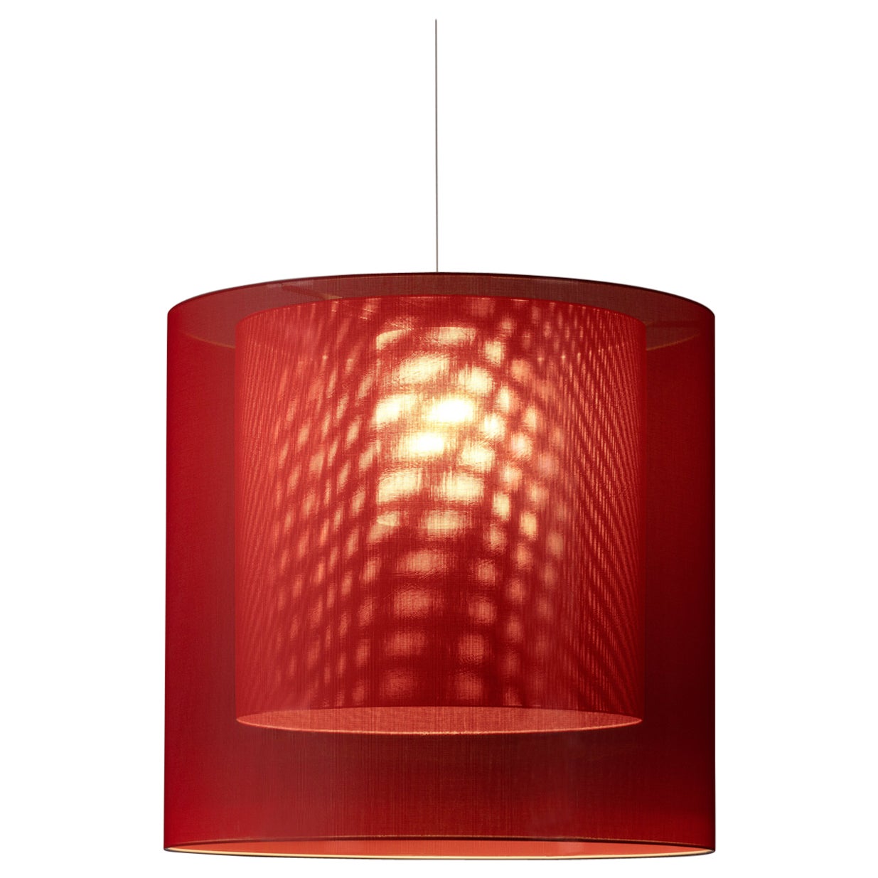 Red Moaré XL Pendant Lamp by Antoni Arola For Sale