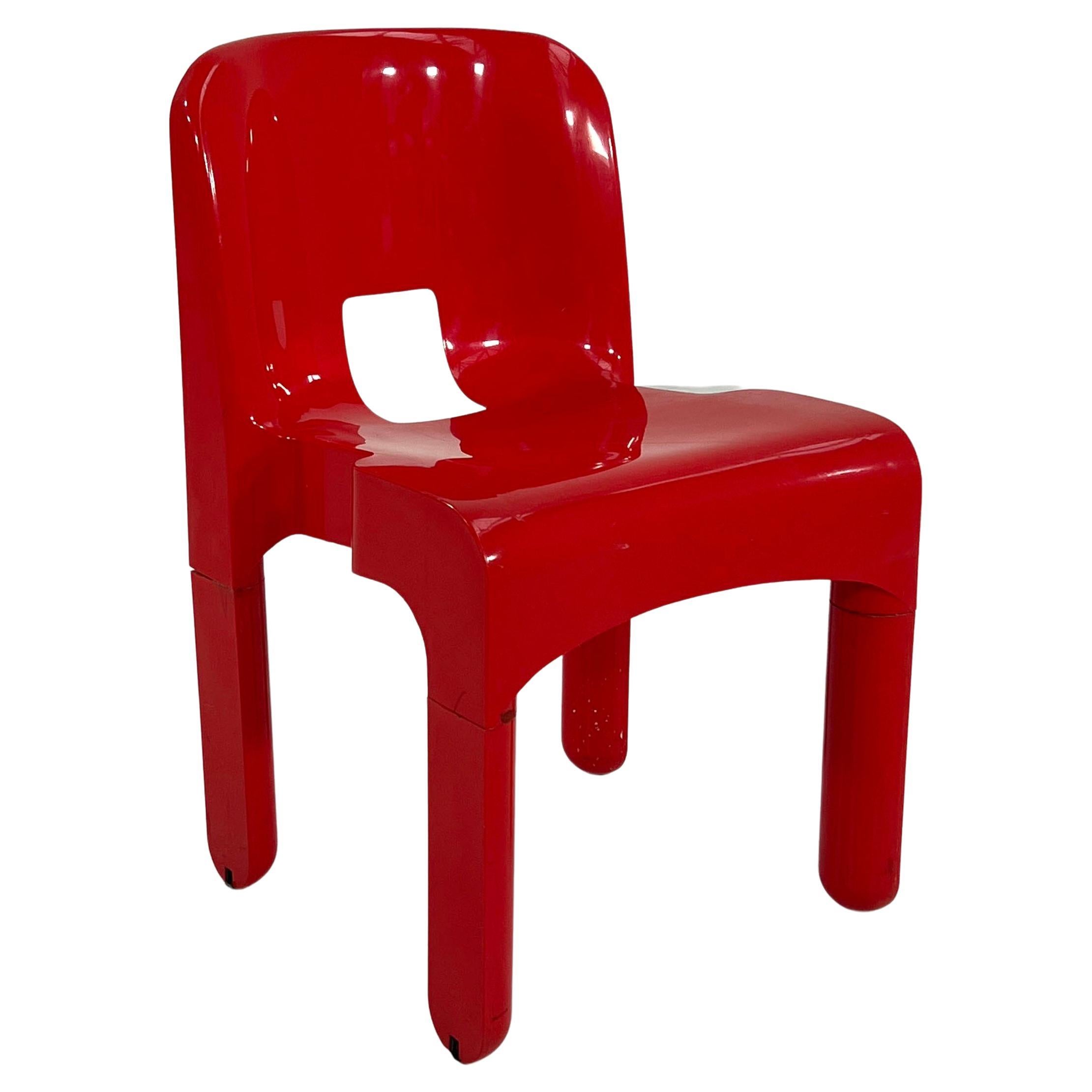 Red Model 4869 Universale Chair by Joe Colombo for Kartell, 1970s