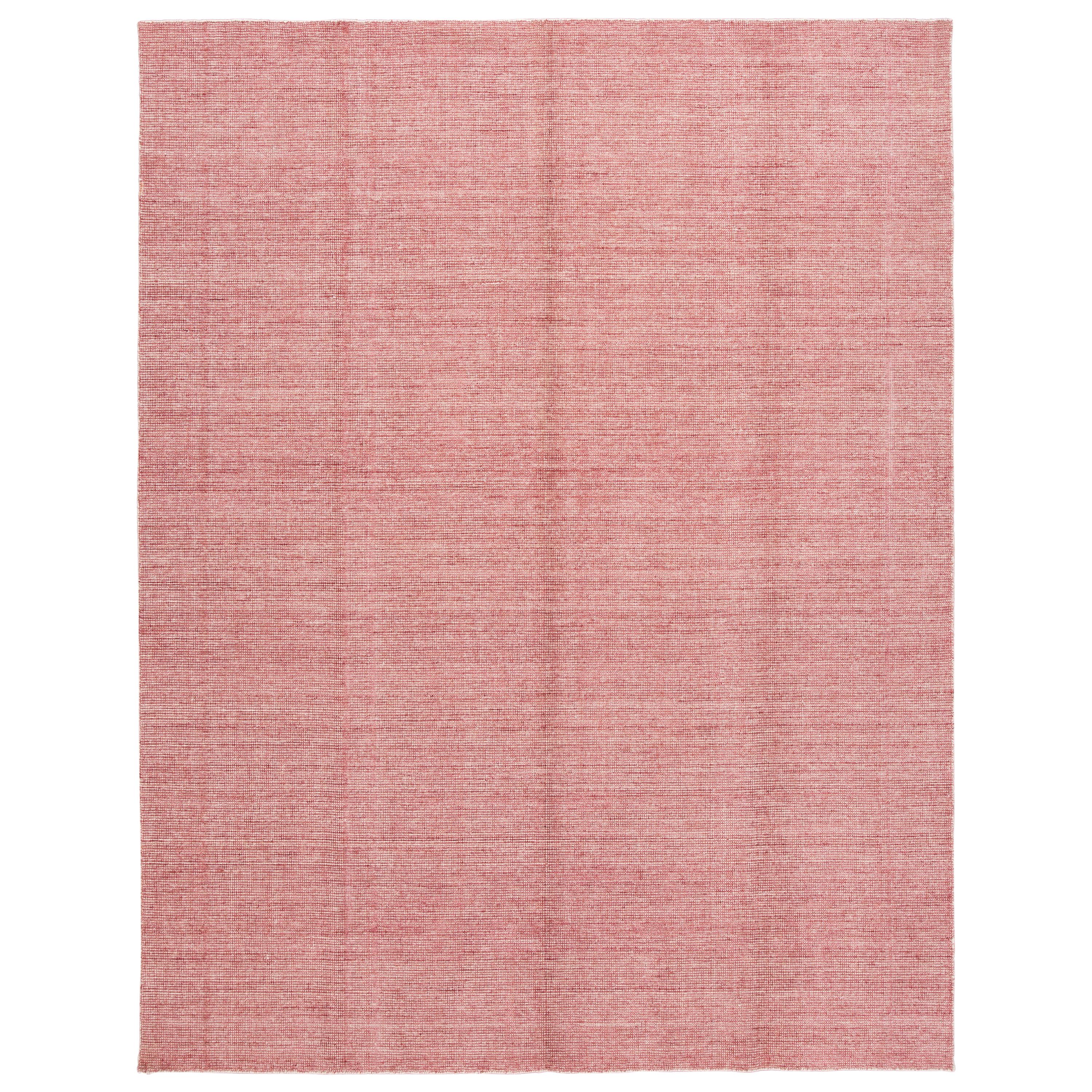 Apadana Red Modern Bamboo/Silk Boho Handmade Rug