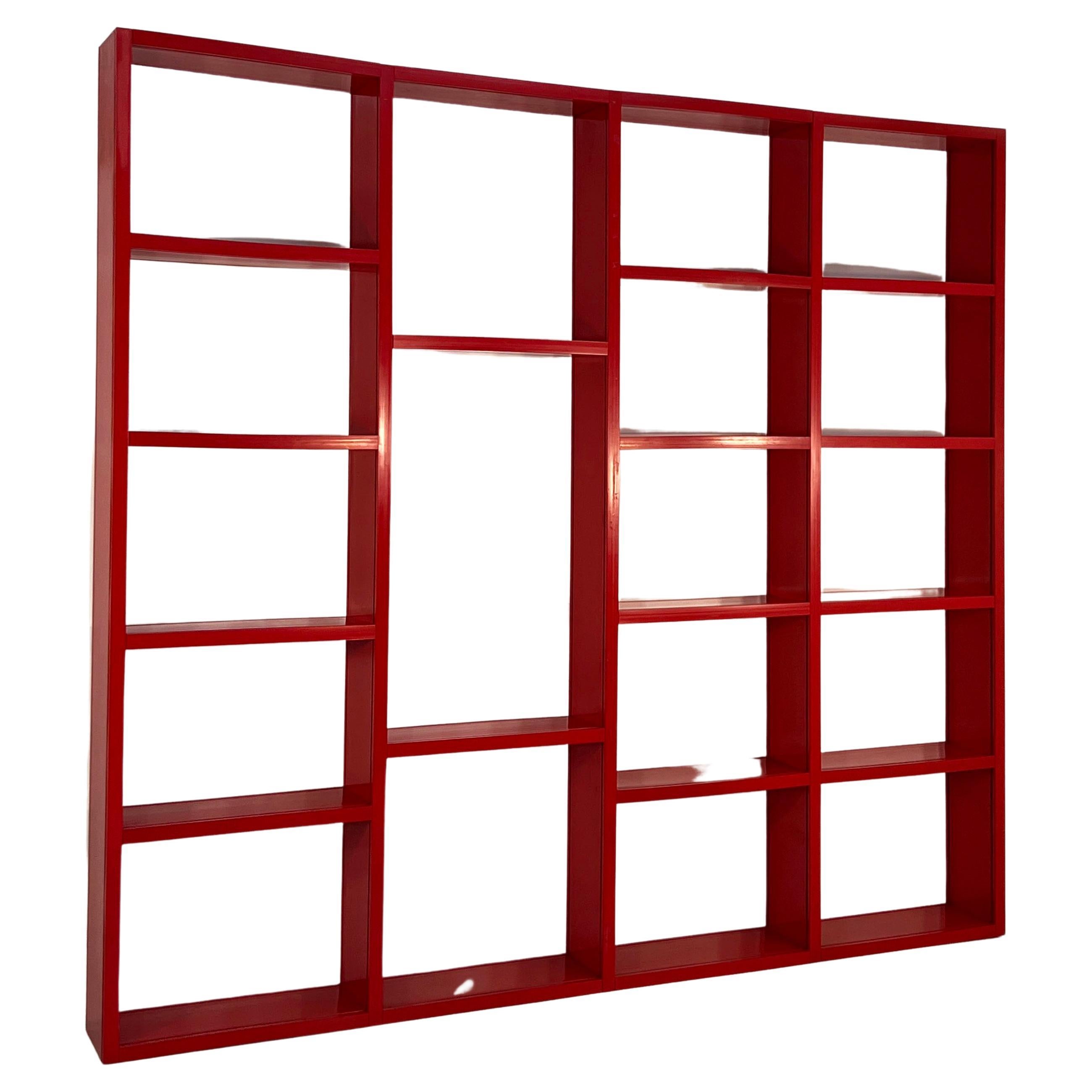 Italian modern Green plastic modular Bookcase Dodona by Gismondi