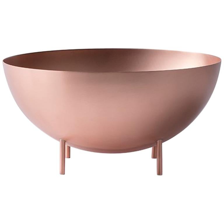 Red Moon Medium Copper Bowl by Elisa Ossino For Sale