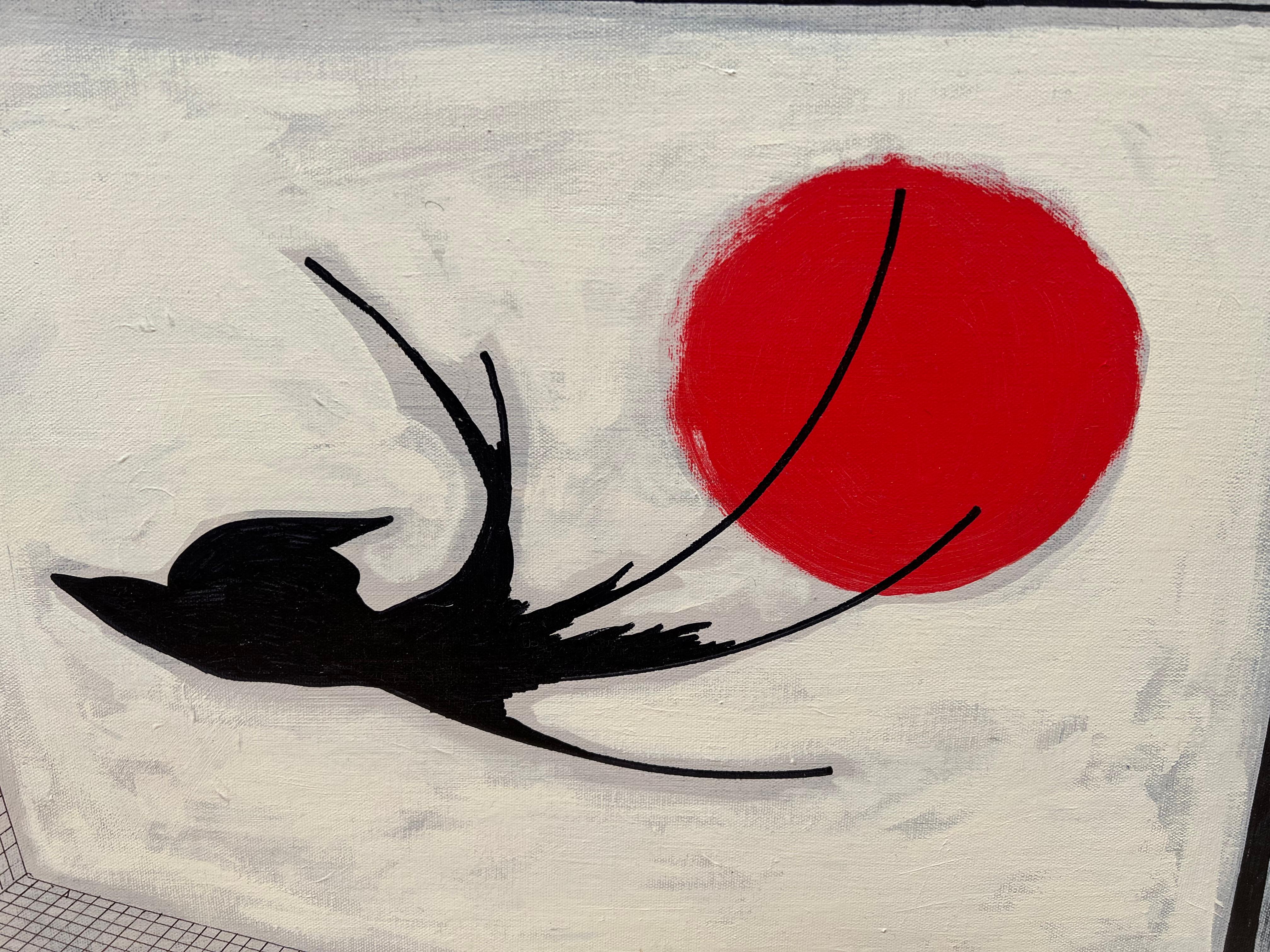 Roter Mond Gemälde von Jerry Williamson (Moderne) im Angebot