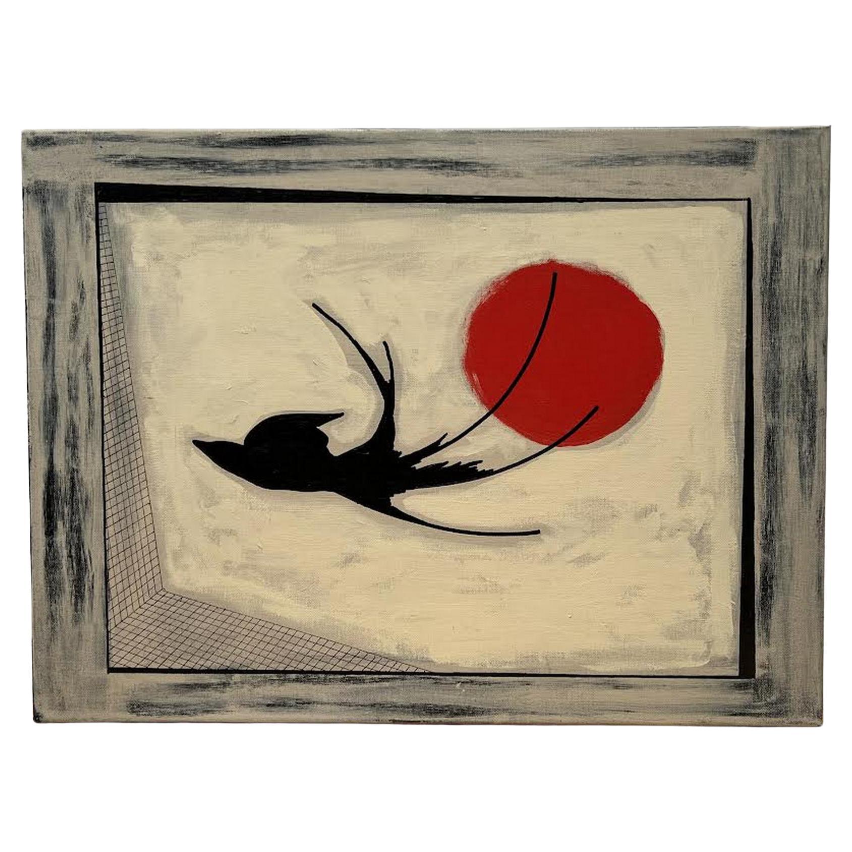 Roter Mond Gemälde von Jerry Williamson im Angebot