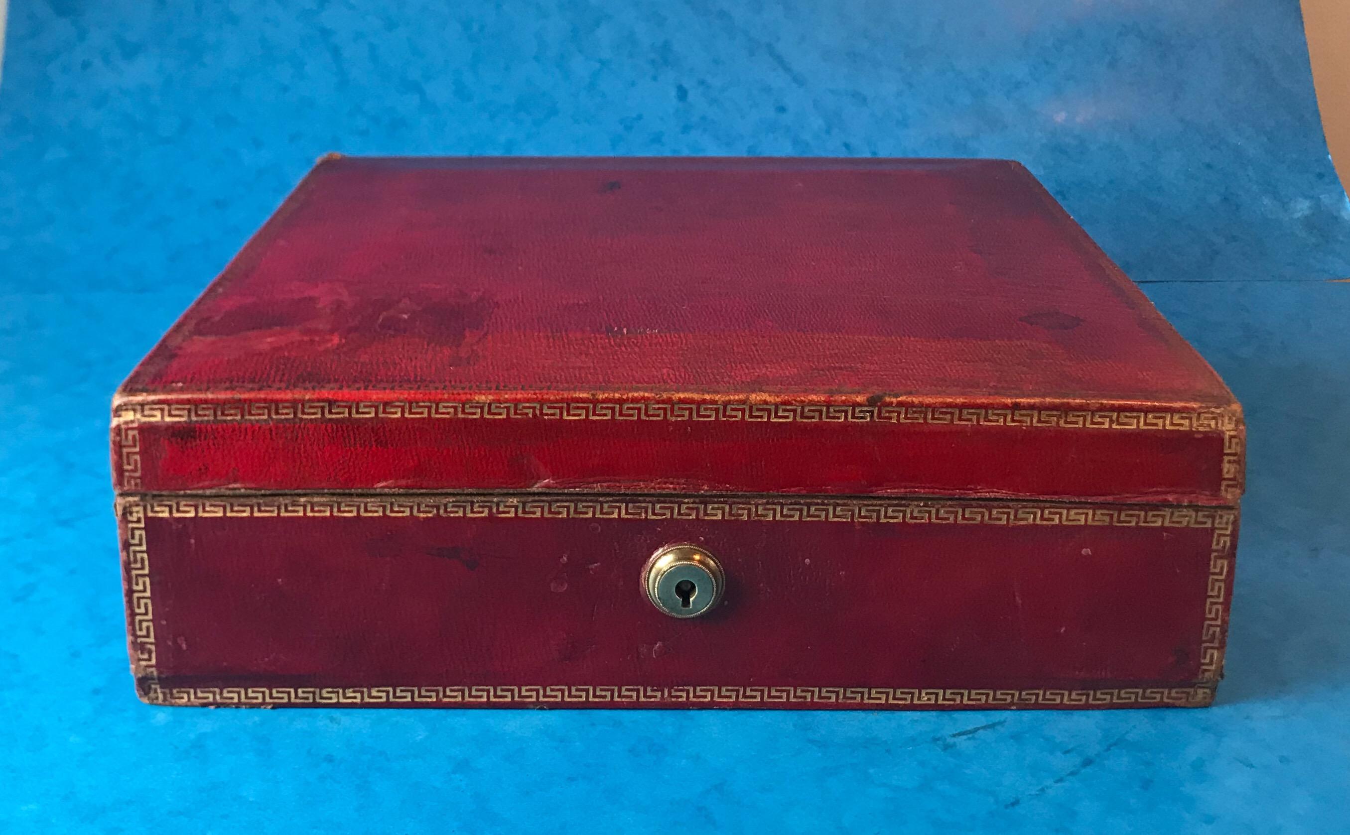 Other Red Moroccan Leather Jewelry Box