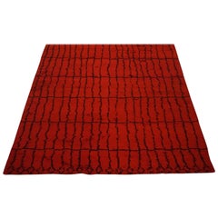 Red Moroccan Style Area Rug