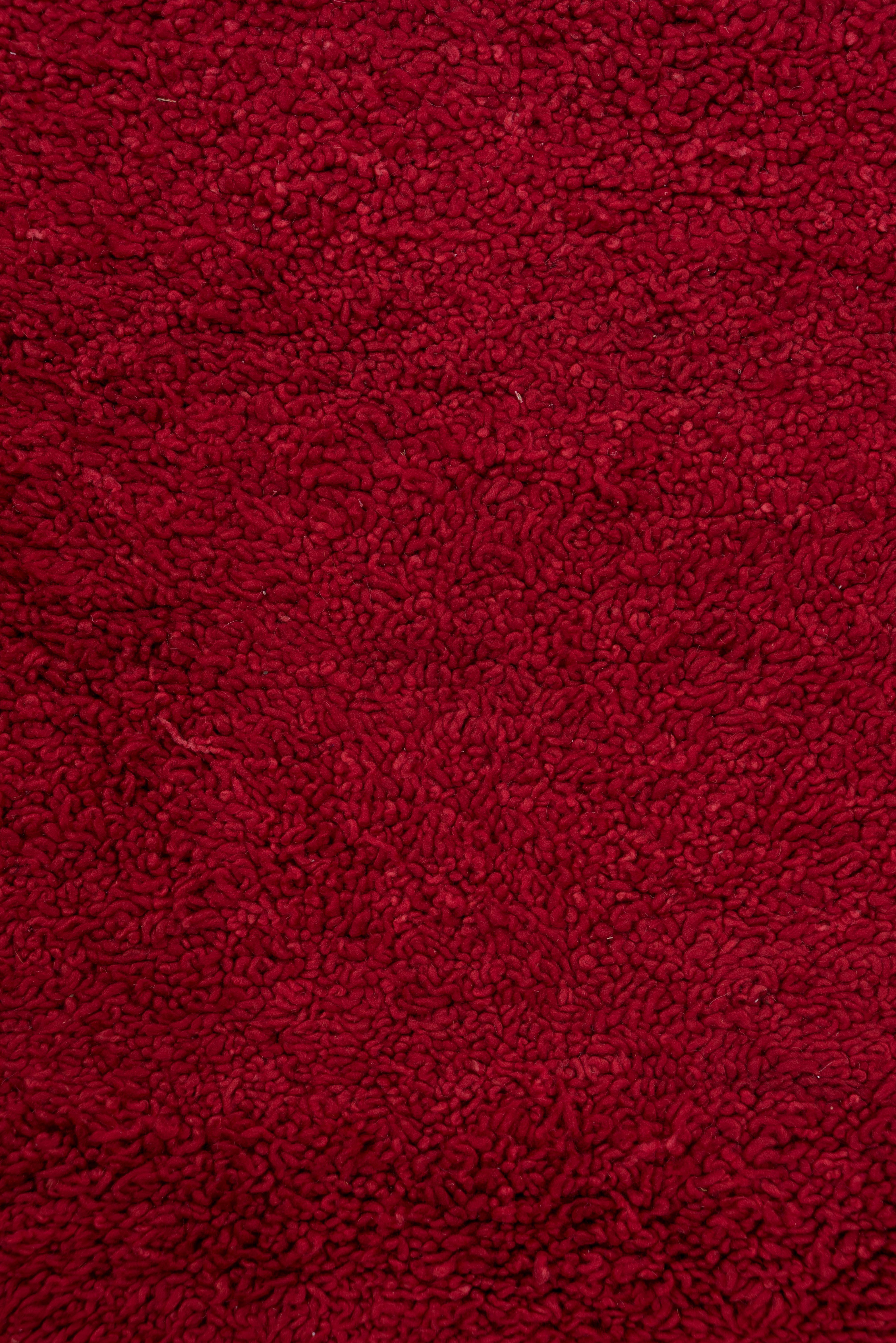 Hand-Knotted Red Moroccan with Black Trim Border - Runner For Sale