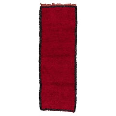 Red Moroccan with Black Trim Border - Runner