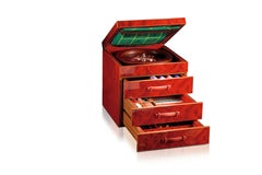 Red Multi-Game Set in Briar and Mahogany by Agresti