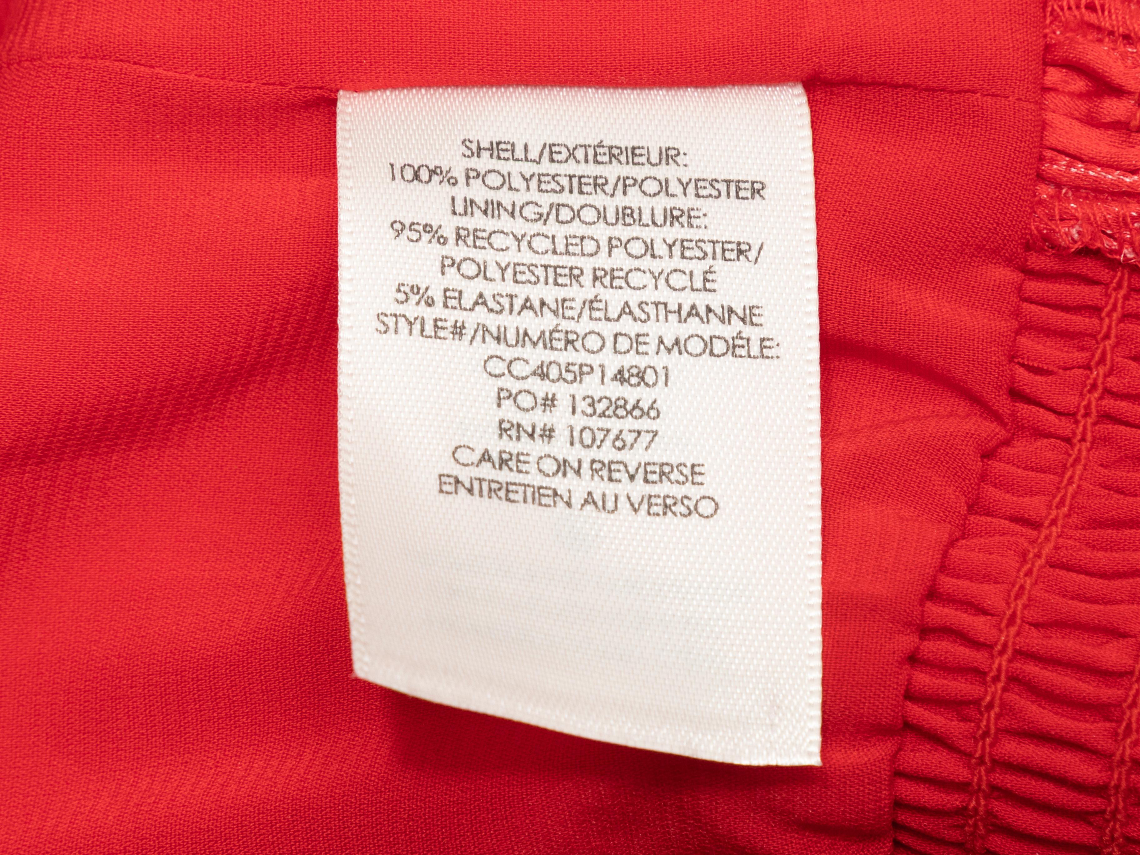 Rot & Multicolor Alice + Olivia Blumendruck Cap Ärmel Jumpsuit Größe US 4 im Angebot 2