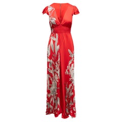Rosso e multicolore, Alice + Olivia, tuta con manica a cappuccio e stampa floreale, taglia US 4