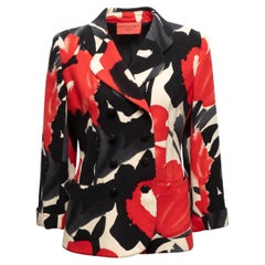Red & Multicolor Emanuel Ungaro Parallele Wool Printed Jacket