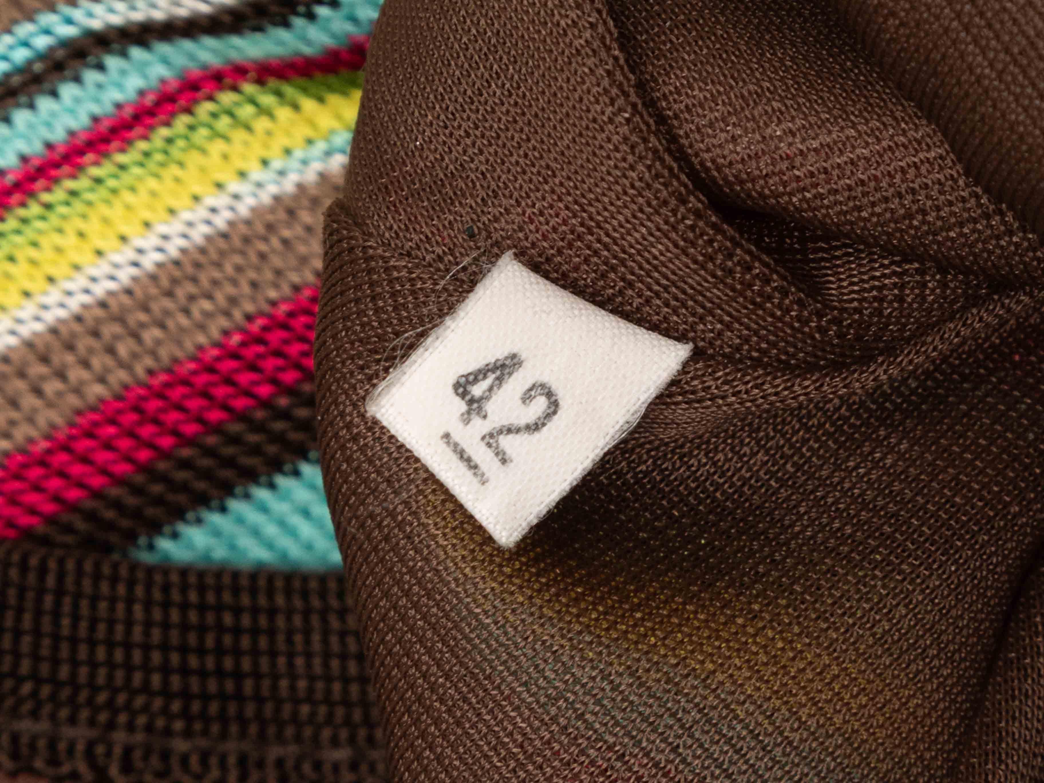 Robe en maille sans manches rouge et multicolore M Missoni Chevron Taille IT 42 Pour femmes en vente