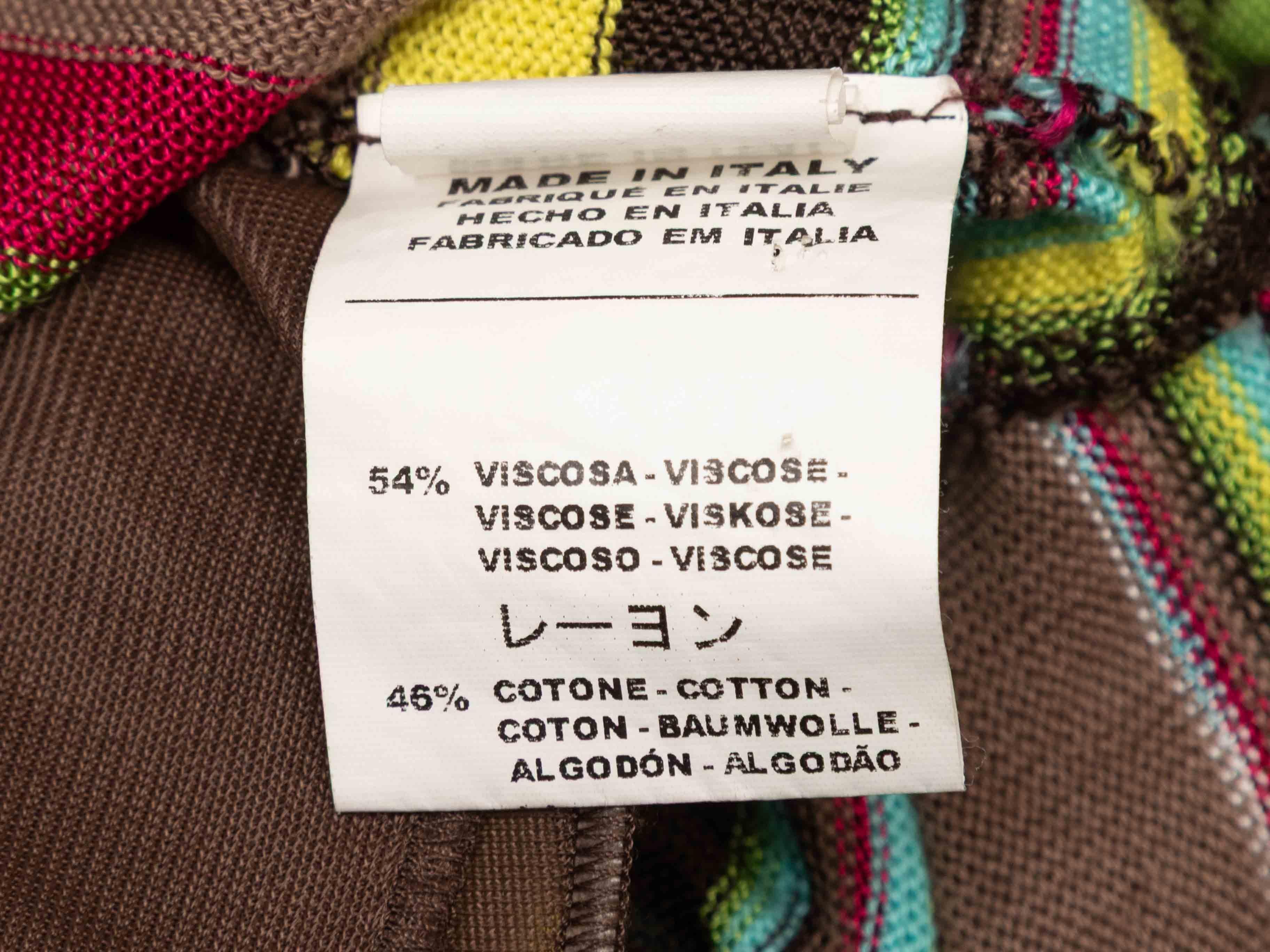 Robe en maille sans manches rouge et multicolore M Missoni Chevron Taille IT 42 en vente 1
